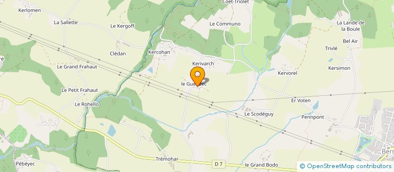 localisation de l'entreprise EARL LE GUERIZEC  BERRIC