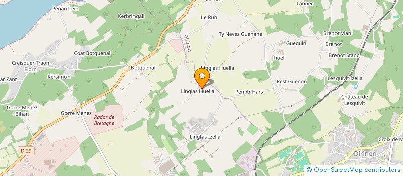 localisation de l'entreprise EARL LE GUILLOU à LOPERHET