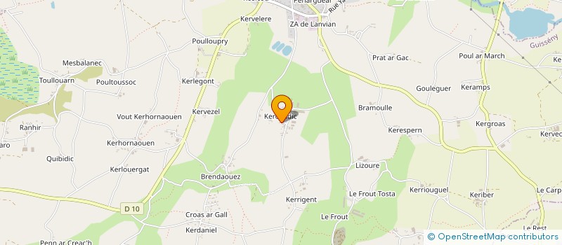 localisation de l'entreprise EARL LE HIR PHILIPPE  GUISSENY