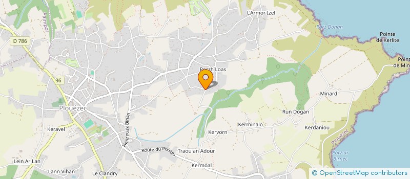 localisation de l'entreprise EARL LE HOGUILLARD-NICOLAS  PLOUEZEC