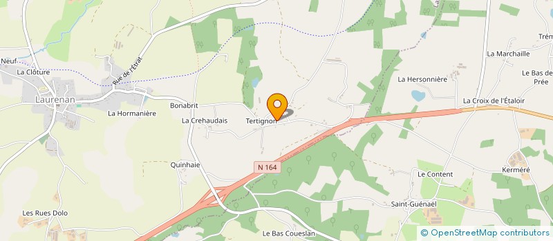 localisation de l'entreprise EARL LE MOING à LAURENAN