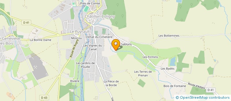 localisation de l'entreprise EARL LE MOULIN A TAN à CHATILLON-COLIGNY