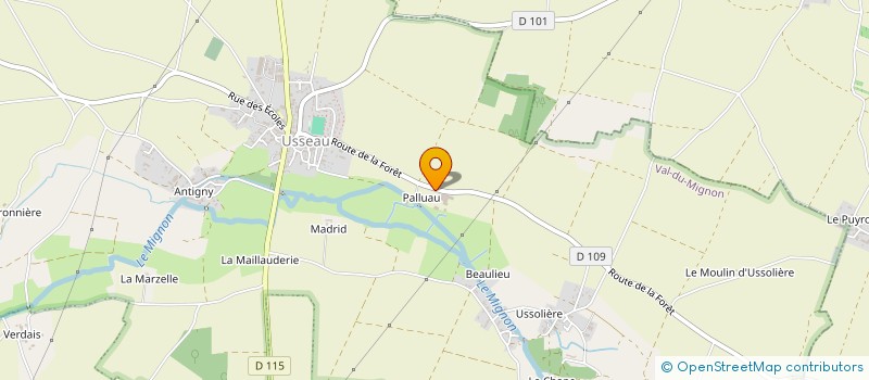 localisation de l'entreprise EARL LE PALLUAU  VAL-DU-MIGNON