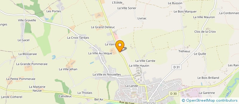 localisation de l'entreprise EARL LE PETIT DELIEUC à IFFENDIC