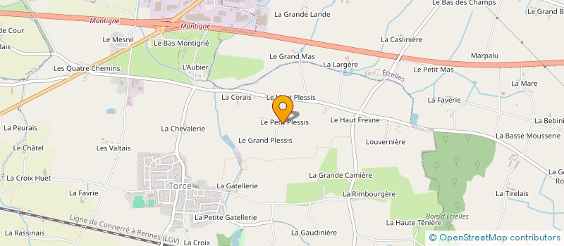 localisation de l'entreprise EARL LE PETIT PLESSIS  TORCE