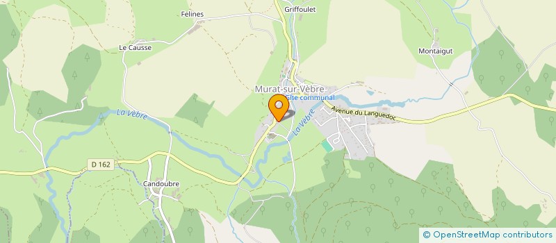 localisation de l'entreprise EARL LE PLANQUET à MURAT-SUR-VEBRE