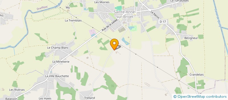 localisation de l'entreprise EARL LE PRE AU CLERC à SAINTE ANNE SUR BRIVET