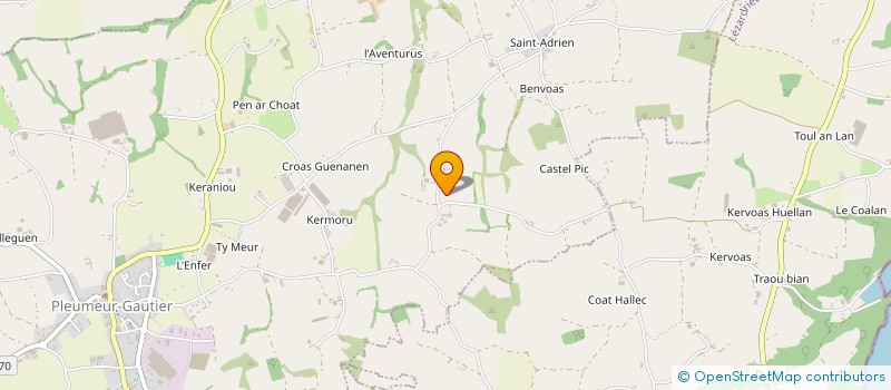 localisation de l'entreprise EARL LE QUELLEC-LASBLEIZ  PLEUMEUR-GAUTIER