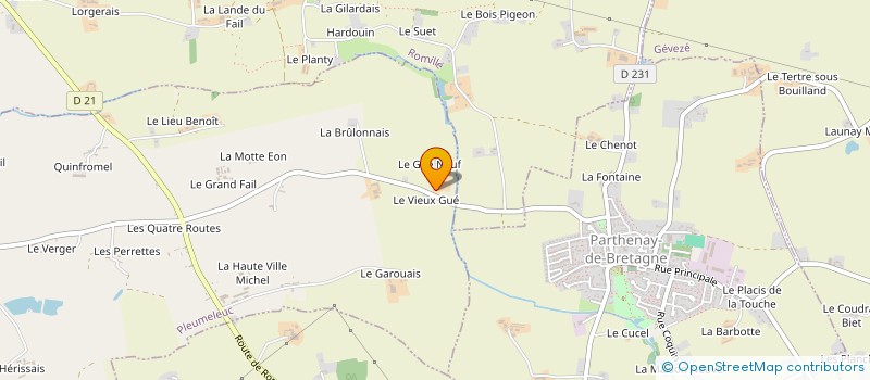 localisation de l'entreprise EARL LE ROCHER NEUF à PLEUMELEUC