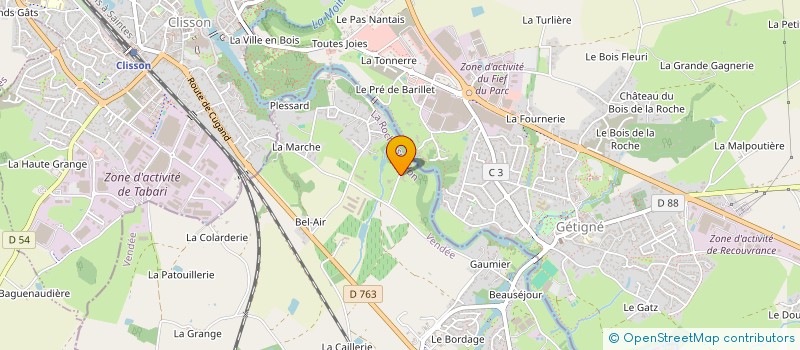 localisation de l'entreprise EARL LE RORTHAIS à CUGAND