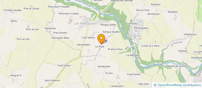 localisation de l'entreprise EARL LE RUAT à LOC-BREVALAIRE