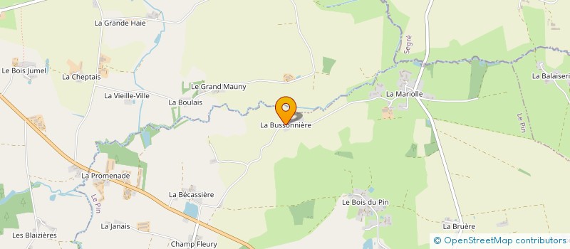 localisation de l'entreprise EARL LE SOLEIL à VALLONS-DE-L'ERDRE