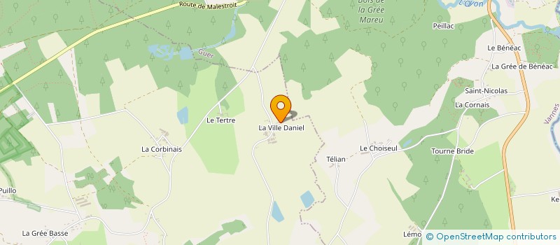localisation de l'entreprise EARL LE TERTRE à MONTENEUF