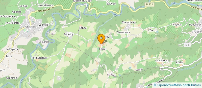 localisation de l'entreprise EARL LE VIGNOBLE DE CARRET  SARRAS