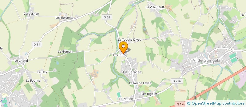 localisation de l'entreprise EARL LEFAUCHOUX à LA LANDEC