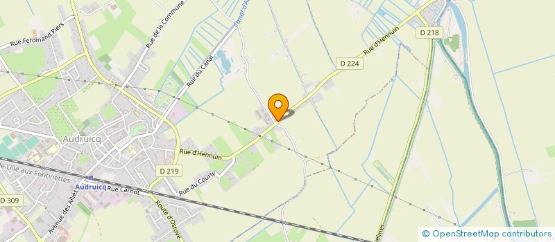 localisation de l'entreprise EARL LEFEBVRE  AUDRUICQ