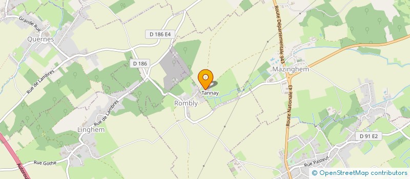 localisation de l'entreprise EARL LEFRANC  MAZINGHEM