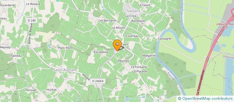 localisation de l'entreprise EARL LES 3 CROIX à FRONSAC