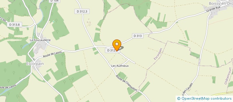 localisation de l'entreprise EARL LES AUTHIEUX à ESCORPAIN