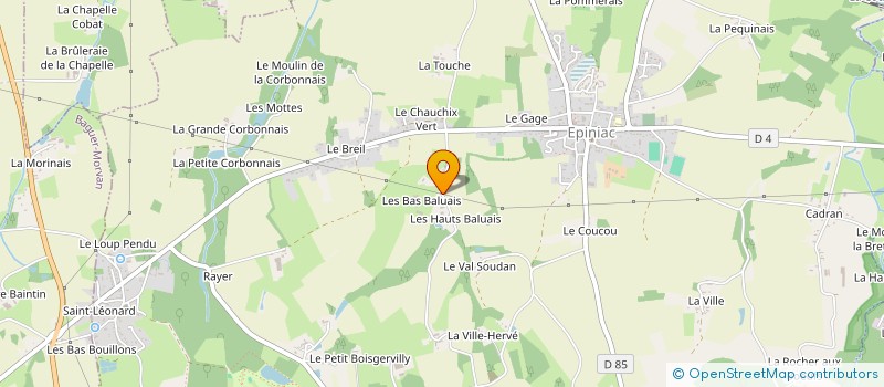 localisation de l'entreprise EARL LES BALLUAIS à EPINIAC