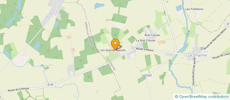 localisation de l'entreprise EARL LES BALZATS à LE CHARME