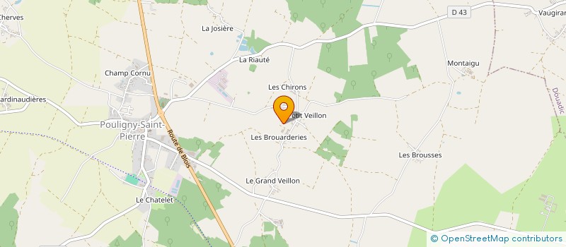 localisation de l'entreprise EARL LES BROUARDERIES à POULIGNY-SAINT-PIERRE