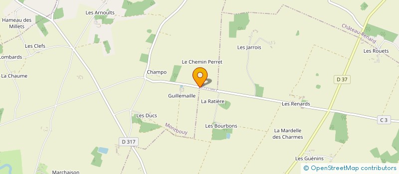 localisation de l'entreprise EARL LES BRULERIES à MONTBOUY