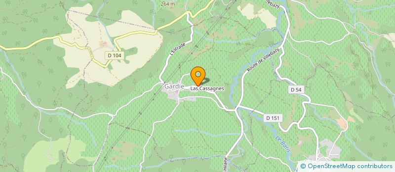 localisation de l'entreprise EARL LES CASSAGNES  GARDIE