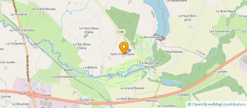 localisation de l'entreprise EARL LES CHAMPS SEVIGNE à VITRE