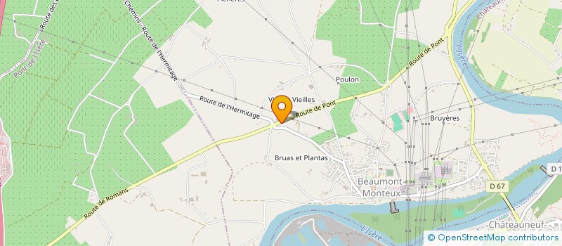 localisation de l'entreprise EARL LES CHANAUDES à BEAUMONT-MONTEUX