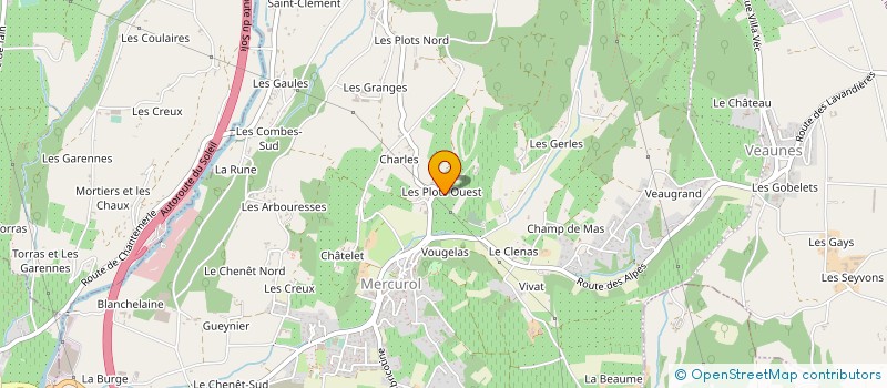 localisation de l'entreprise EARL LES CHARDIERES à MERCUROL-VEAUNES