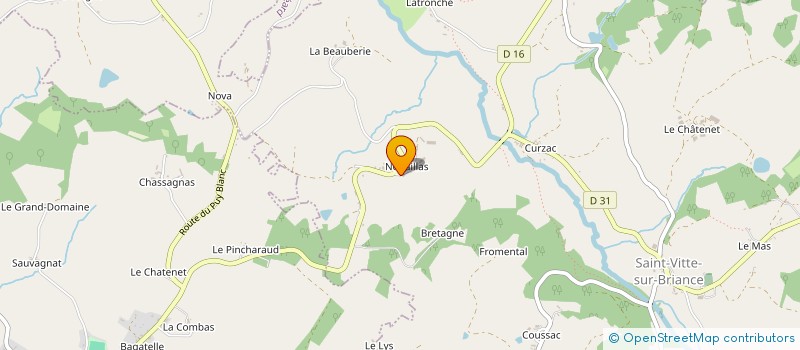 localisation de l'entreprise EARL LES CIGOGNES à SAINT-VITTE-SUR-BRIANCE