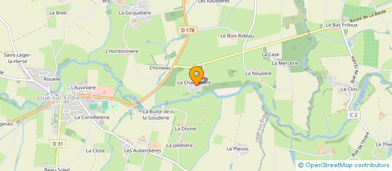 localisation de l'entreprise EARL LES COQUELICOTS à JOUE-SUR-ERDRE