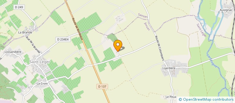 localisation de l'entreprise EARL LES COTEAUX DE LA CHAPELLE  SAINT-LEGER