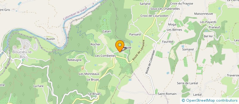localisation de l'entreprise EARL LES COTEAUX DU DOUX à BOUCIEU-LE-ROI