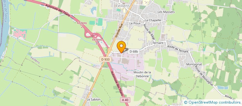 localisation de l'entreprise EARL LES ECURIES DES SABLONS à FEILLENS