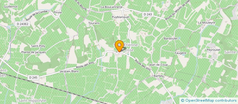 localisation de l'entreprise EARL LES FILLES DE R.DUMAS  SAINT-ETIENNE-DE-LISSE