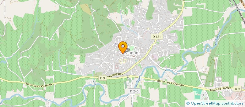 localisation de l'entreprise EARL LES FONTINELLES  LAUDUN-L'ARDOISE