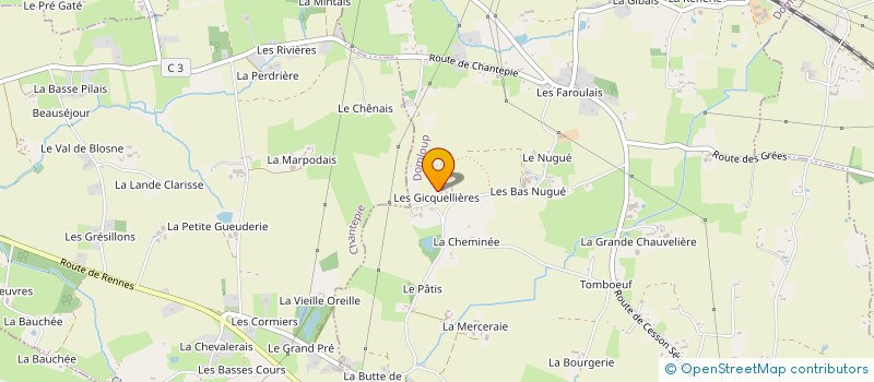 localisation de l'entreprise EARL LES GICQUELIERES  DOMLOUP