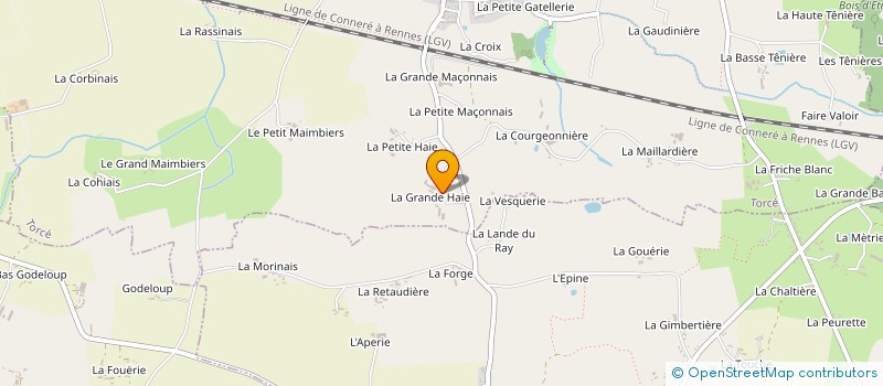 localisation de l'entreprise EARL LES GRANDES HAIES à BREAL-SOUS-VITRE