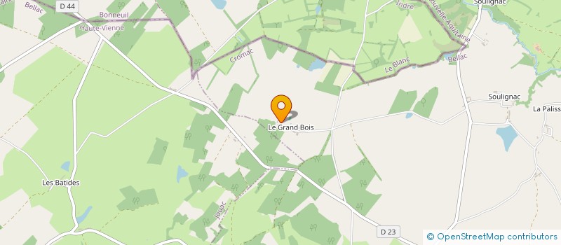 localisation de l'entreprise EARL LES GRANDS BOIS à CROMAC