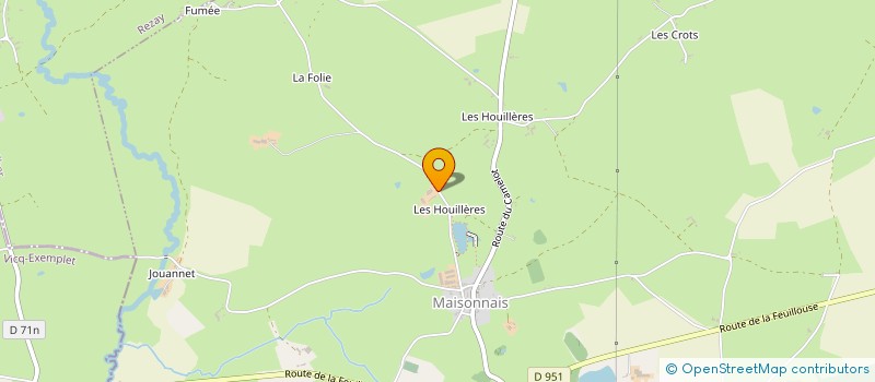 localisation de l'entreprise EARL LES HOUILLERES  MAISONNAIS