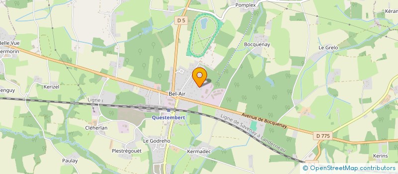 localisation de l'entreprise EARL LES JARDINS COTE BIO  QUESTEMBERT