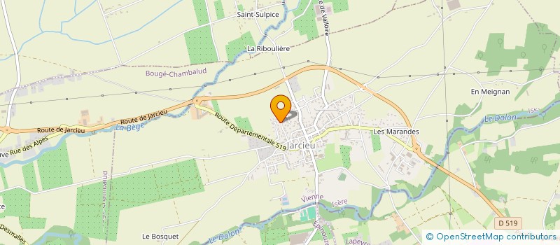 localisation de l'entreprise EARL LES JARDINS DE CHAMPAGNE à JARCIEU