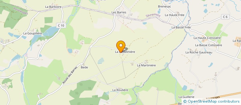 localisation de l'entreprise EARL LES LANDES  POUZAUGES