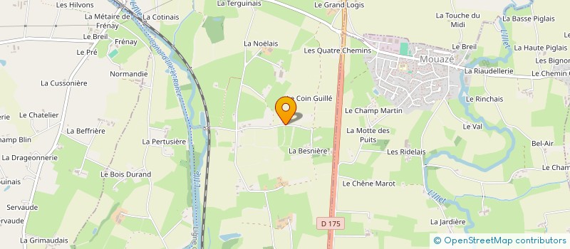 localisation de l'entreprise EARL LES LOUVIERES  ANDOUILLE-NEUVILLE