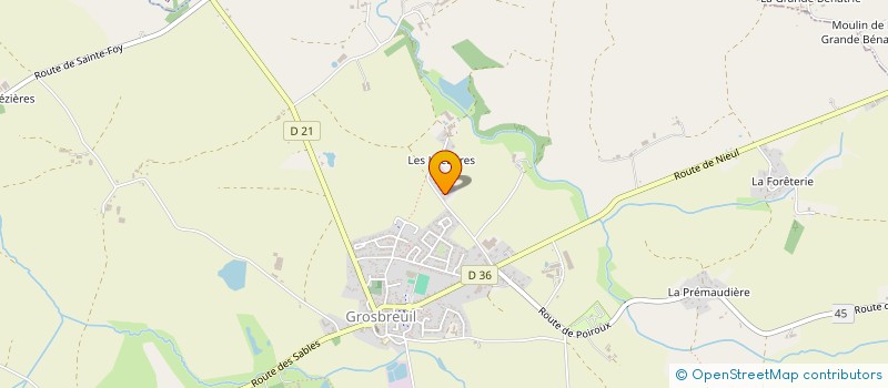localisation de l'entreprise EARL LES LUCTIERES à GROSBREUIL
