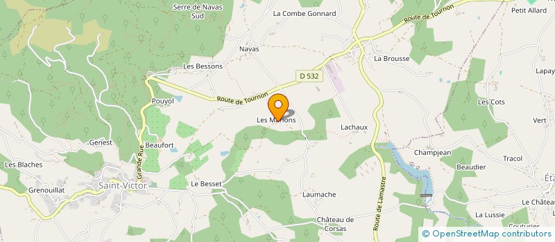 localisation de l'entreprise EARL LES MARIONS à SAINT-VICTOR