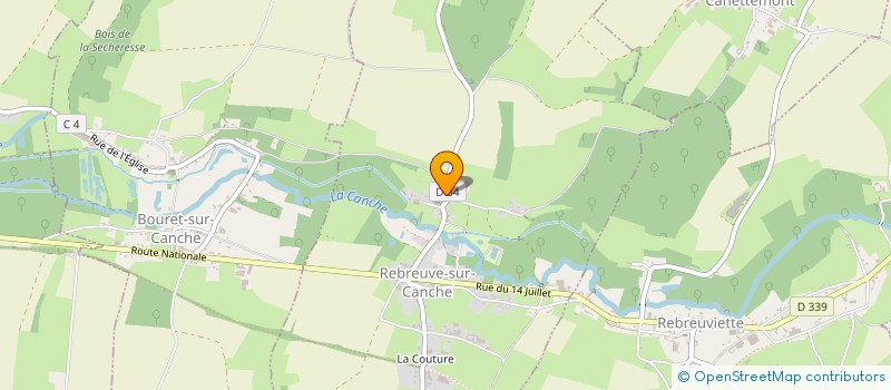 localisation de l'entreprise EARL LES MARJOLAINES  REBREUVE-SUR-CANCHE