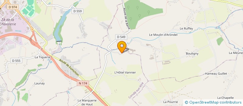 localisation de l'entreprise EARL LES MARRONNIERS à CONDE-SUR-VIRE